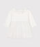 Vestido de túbico y tul para bebé blanco MARSHMALLOW/gris ARGENT