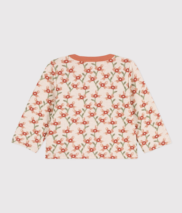 C&aacute;rdigan estampado de t&uacute;bico acolchado para beb&eacute; crudo/multicolor