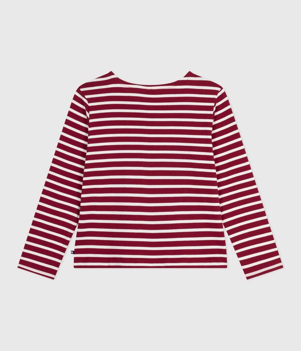 Marinera de algod&oacute;n para mujer rojo/crudo