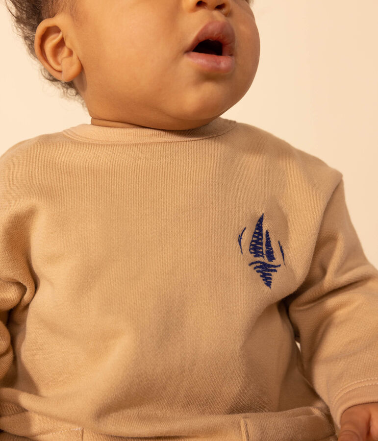 Mono largo de mulet&oacute;n para beb&eacute; beige