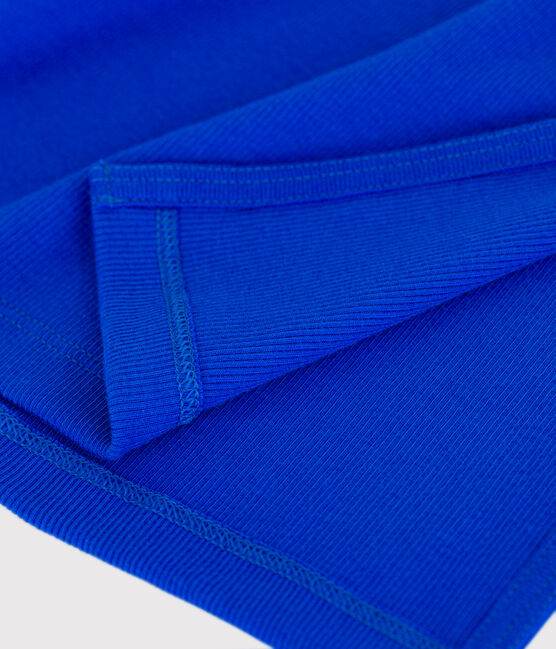 Vestido largo tipo camiseta sin mangas de algodón para mujer azul PERSE