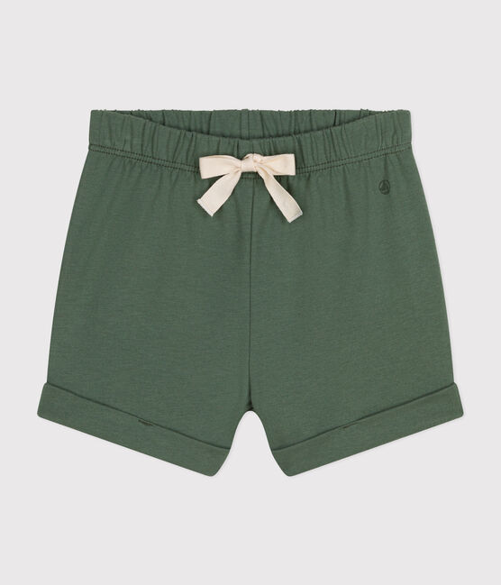 Pantalón corto de jersey ligero de bebé verde CROCO