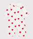 Mono saco de algodón con corazón para bebé