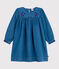 Vestido infantil de manga larga de tejido denim azul DENIM CLAIR