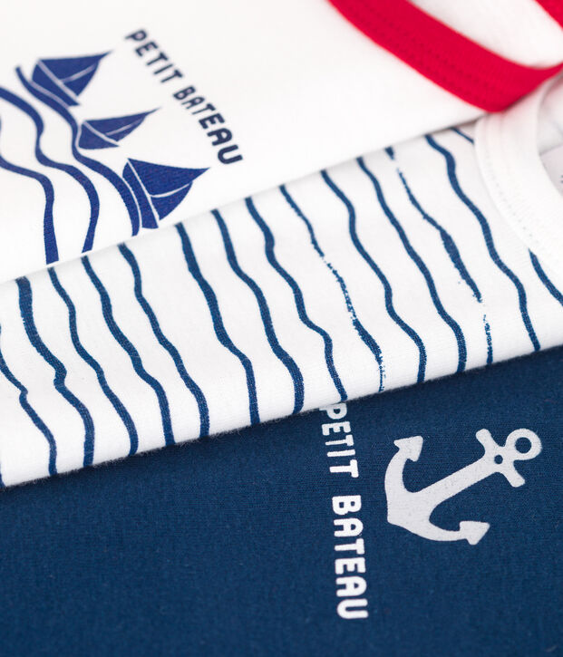 Juego de 3 bodis de algod&oacute;n de manga larga para beb&eacute; multicolor