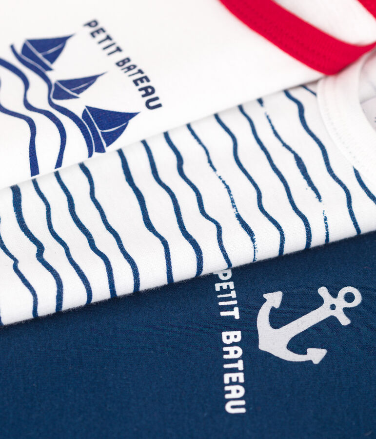 Juego de 3 bodis de algod&oacute;n de manga larga para beb&eacute; multicolor