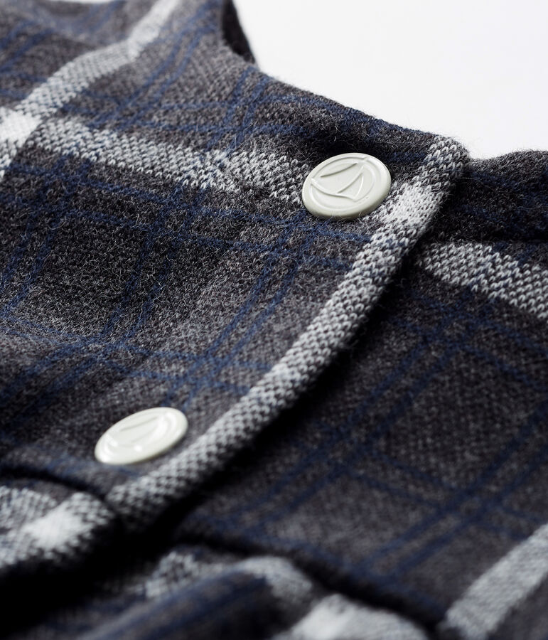 C&aacute;rdigan de cuadros para beb&eacute; ni&ntilde;a gris/multicolor