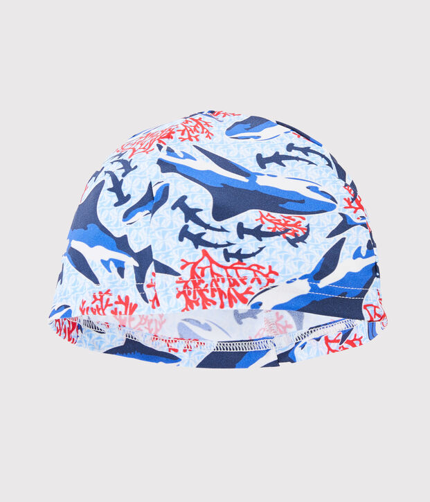 Gorro de ba&ntilde;o anti-UV UPF 50+ ni&ntilde;o blanco/multicolor
