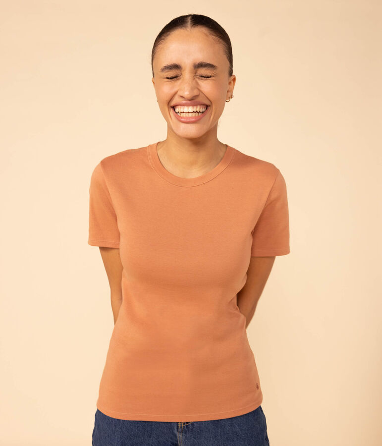 Camiseta L'ICONIQUE de algod&oacute;n con cuello redondo para mujer rosa