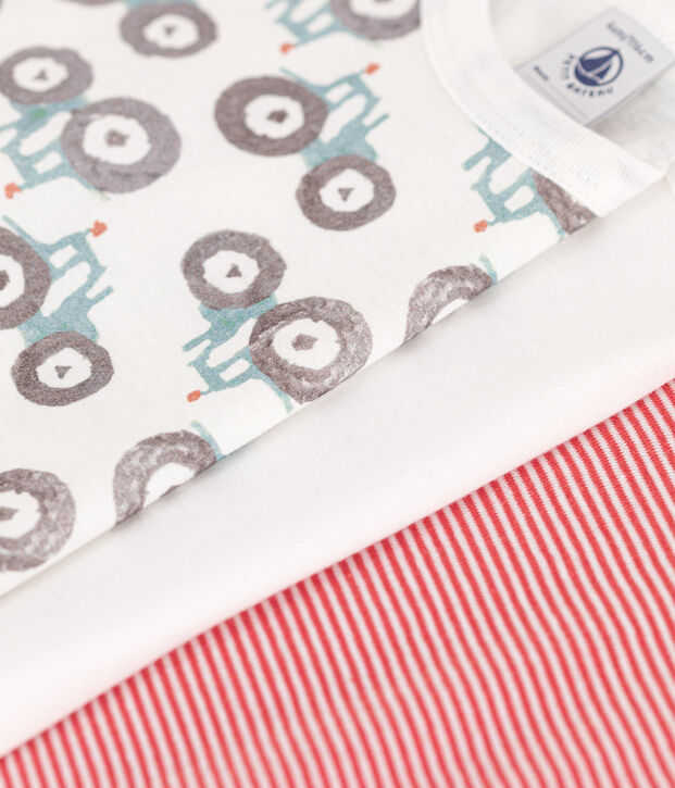 Juego de 3 camisetas de manga corta de algod&oacute;n tractor para ni&ntilde;o multicolor
