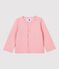 Cárdigan de tejido túbico acolchado de bebé. rosa CHARME