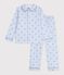 Pijama infantil abotonado de algod&oacute;n con estampado de estrellas blanco/multicolor