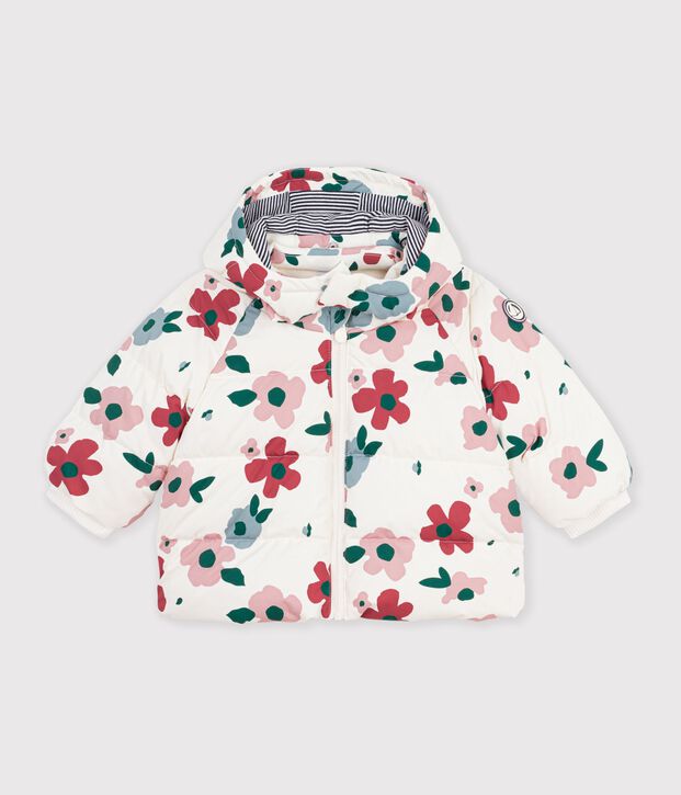 Plum&iacute;fero de poli&eacute;ster con estampado de animal para beb&eacute; crudo/rosa