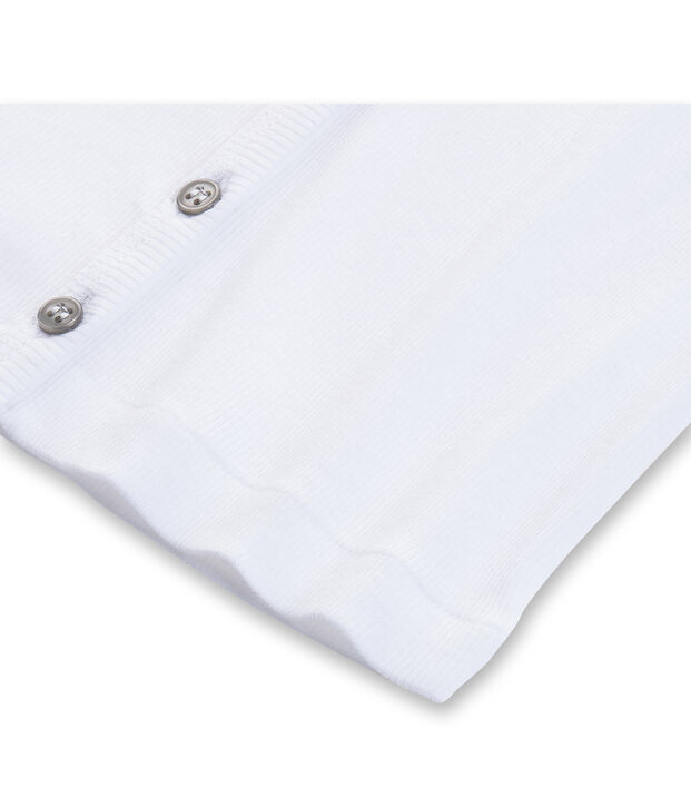 Girl's plain cardigan blanco