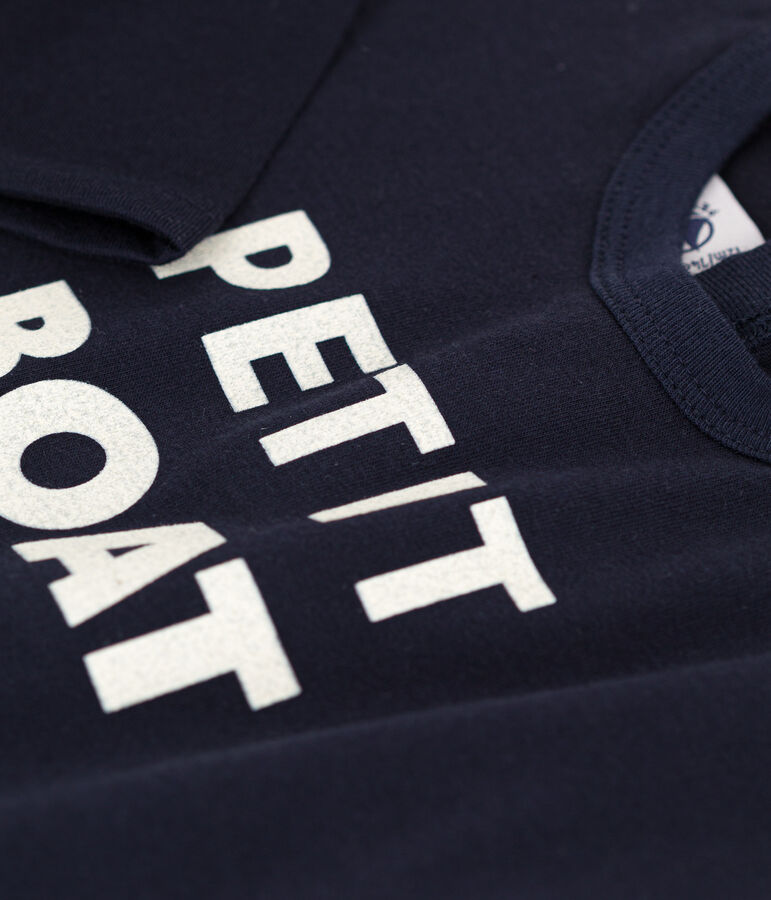 Camiseta de manga larga de jersey para beb&eacute; azul SMOKING