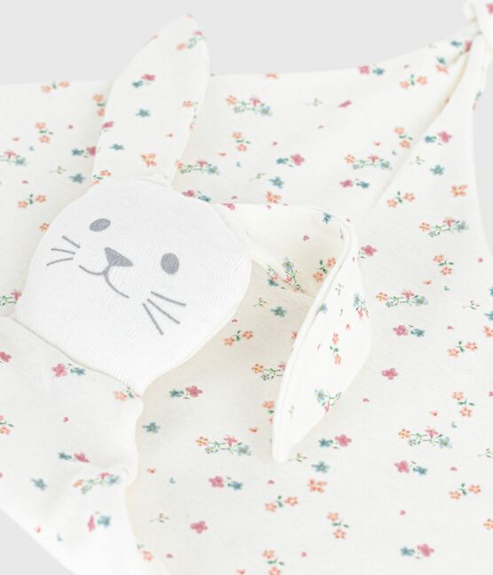 Doudou de algodón con estampado de flores para bebé blanco MARSHMALLOW/blanco MULTICO