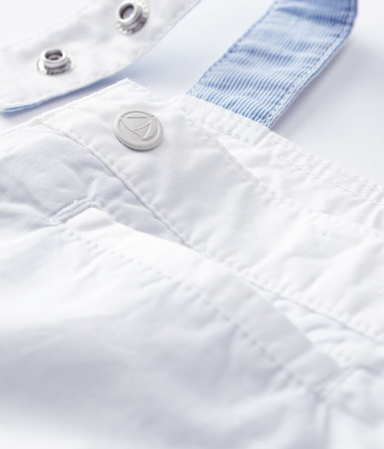 Peto corto de sarga irresistible de beb&eacute; ni&ntilde;o blanco