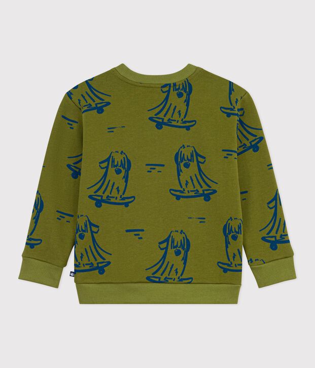 Sudadera infantil de algod&oacute;n con estampado azul/azul