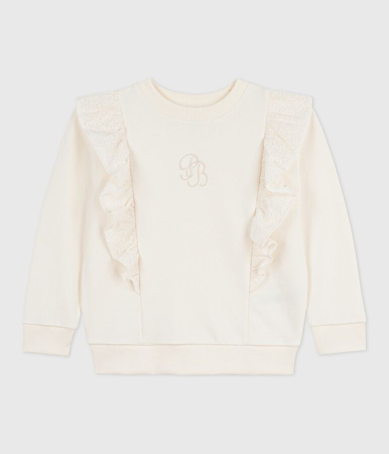 Sudadera infantil de algod&oacute;n crudo