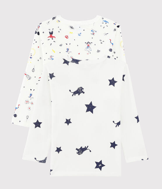 Juego de 2 camisetas de manga larga con estampado festivo de niño pequeño variante 1