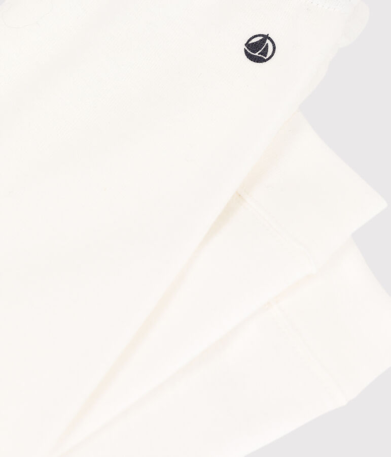 Leggings de algod&oacute;n para beb&eacute; blanco