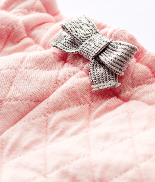 Pantal&oacute;n de t&uacute;bico acolchado de beb&eacute; ni&ntilde;a rosa