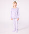 Pijama infantil de terciopelo con estampado de corazones blanco SQUAW/ MARSHMALLOW