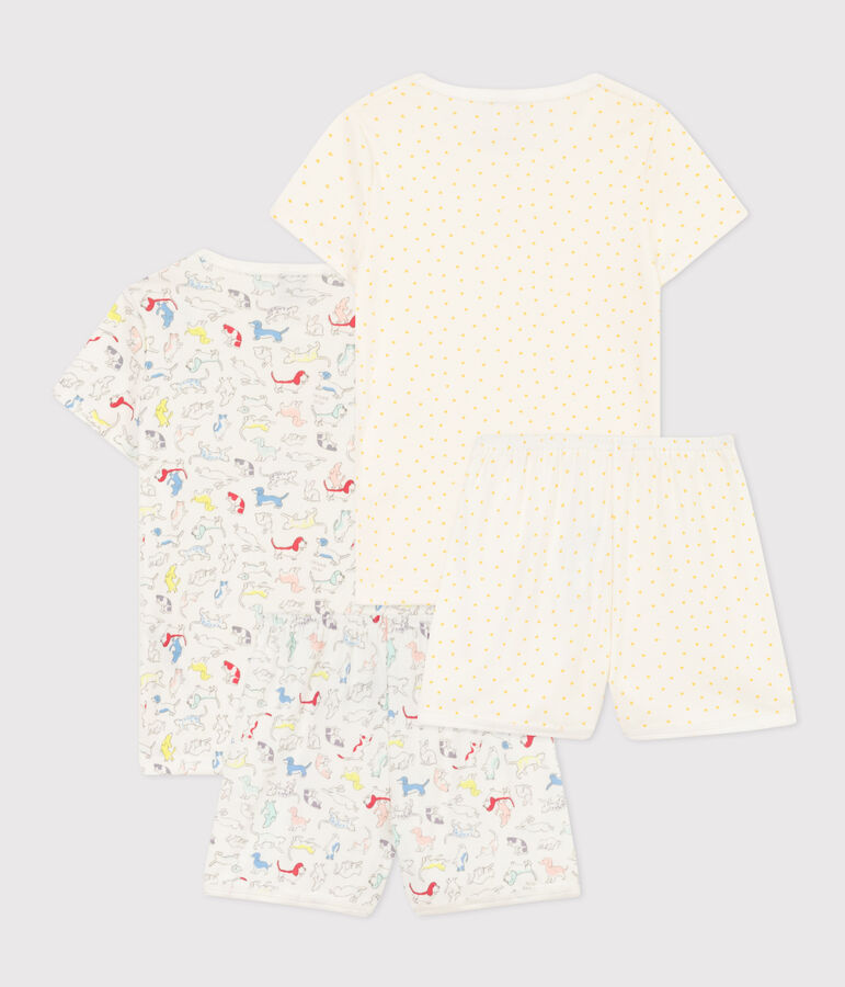 Juego de 2 pijamas cortos de algod&oacute;n con animales para ni&ntilde;a multicolor