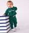 Pantalón liso de algodón para bebé verde EVERGREEN