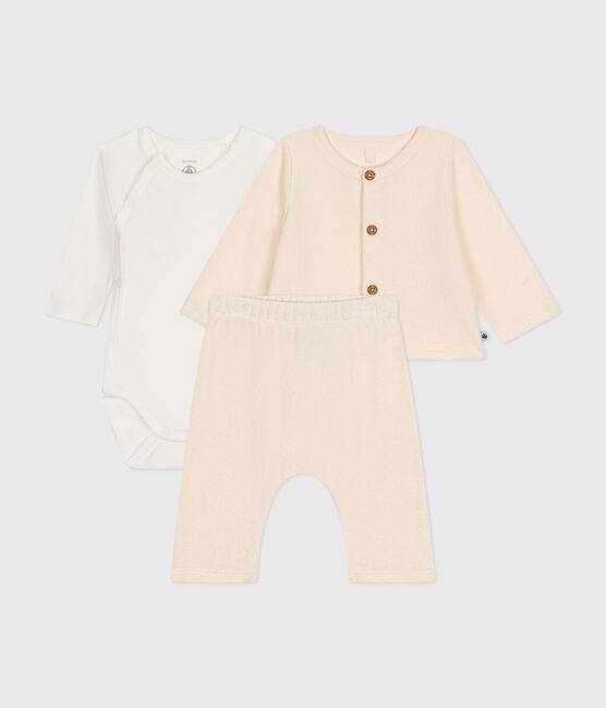Conjunto de bebé de 3 piezas de rizo de bebé crudo AVALANCHE