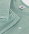 Pijama infantil liso de tejido de rizo cepillado verde PAUL