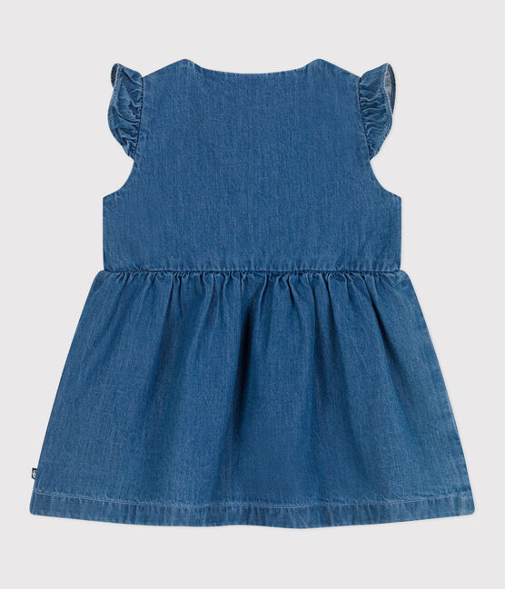 Vestido vaquero ligero sin mangas para bebé azul DENIM CLAIR