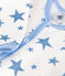 Pijama de terciopelo con estrellas para bebé blanco MARSHMALLOW/azul ALASKA
