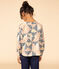 Blusa de gasa de algodón para niña rosa SALINE/blanco MULTICO