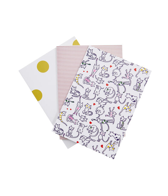 Juego de tres carnets blanco MARSHMALLOW/blanco MULTICO