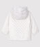 Chaqueta estampada para bebé niña/niño blanco MARSHMALLOW/gris ARGENT