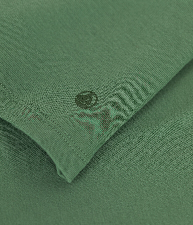 Camiseta L'ICONIQUE de algod&oacute;n con cuello redondo para mujer verde PALMERAIE