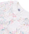 Pijama de tela túbica para niña blanco MARSHMALLOW/blanco MULTICO