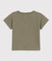 Camiseta de manga corta de punto flameado para bebé verde MARECAGE
