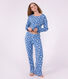 Pijama de algod&oacute;n con estampado de corazones para mujer