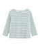 Camiseta marinera para mujer blanco/verde