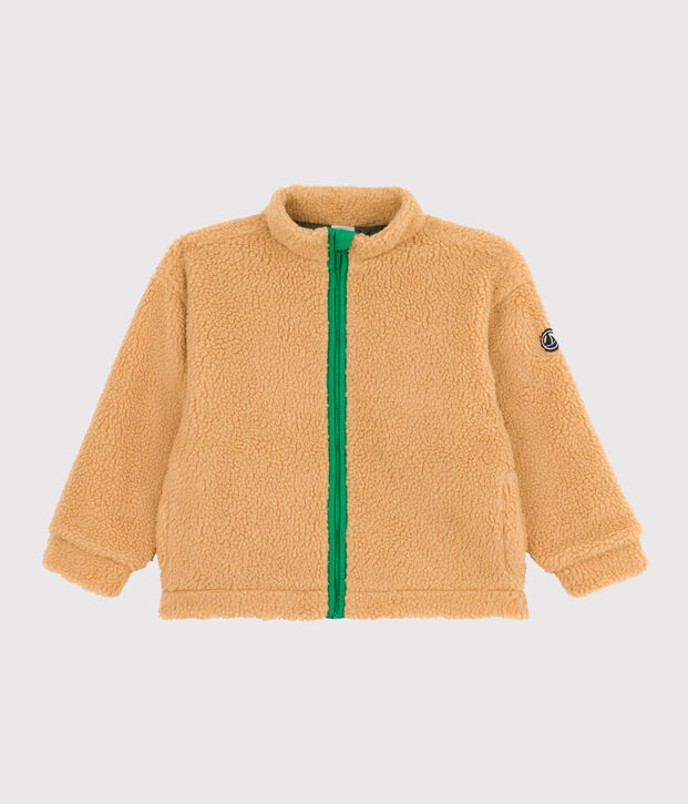 Chaqueta infantil de sherpa beige