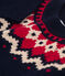 Jersey de jacquard de lana y algodón de niño azul SMOKING/blanco MULTICO