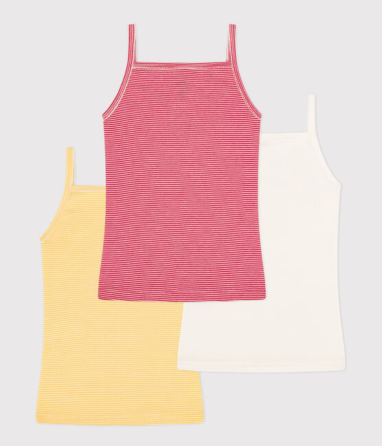 Juego de 3 camisetas de tirantes Petit Bateau X Snoopy de algodón para niña variante 1