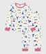 Pijama infantil de felpa con estampado de París