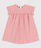 Vestido de manga corta de algodón ecológico para bebé rosa PAPAYE/ MARSHMALLOW