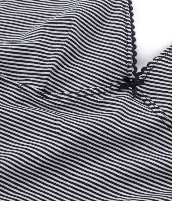 Body sin mangas de punto extrafino para mujer azul ABYSSE/blanco LAIT