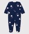 Pelele de bebé de algodón orgánico Tajinebanane x Petit Bateau azul MEDIEVAL/blanco MULTICO