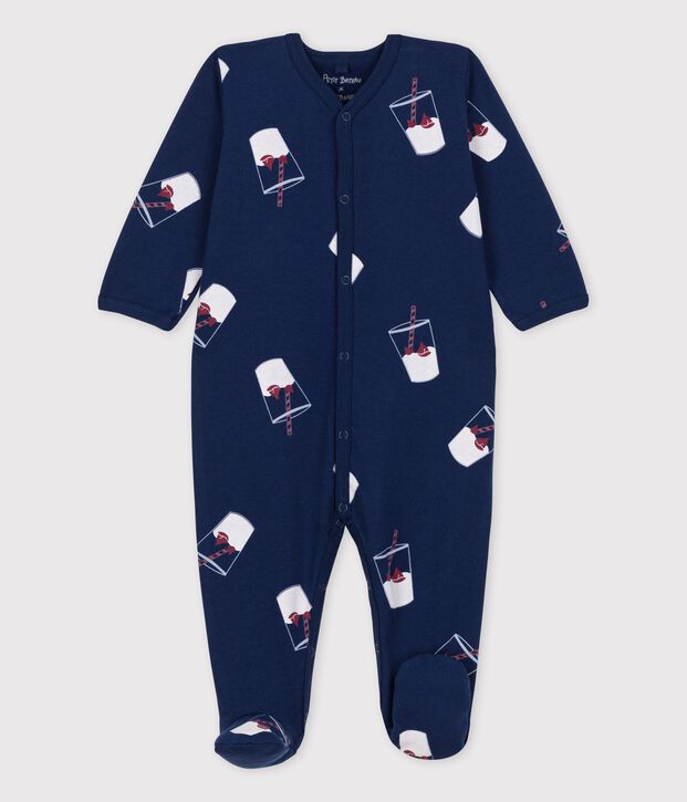 Pelele de beb&eacute; de algod&oacute;n org&aacute;nico Tajinebanane x Petit Bateau azul/multicolor