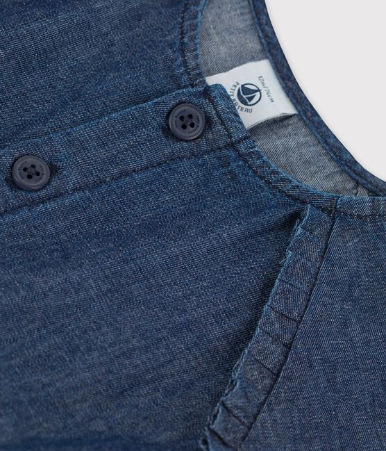 Vestido de tejido vaquero ligero ecológico para bebé azul DENIM
